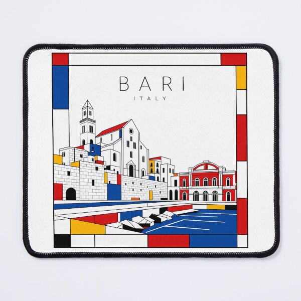 Item preview, Bari Mondrian style poster 3D designed and sold by CMYKStudio.