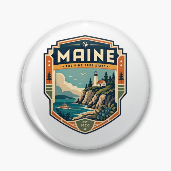Item preview, Maine The Pine Tree State Est. 1820 New England Travel State Pride Vacation Souvenir designed and sold by Simsimah26Parks.