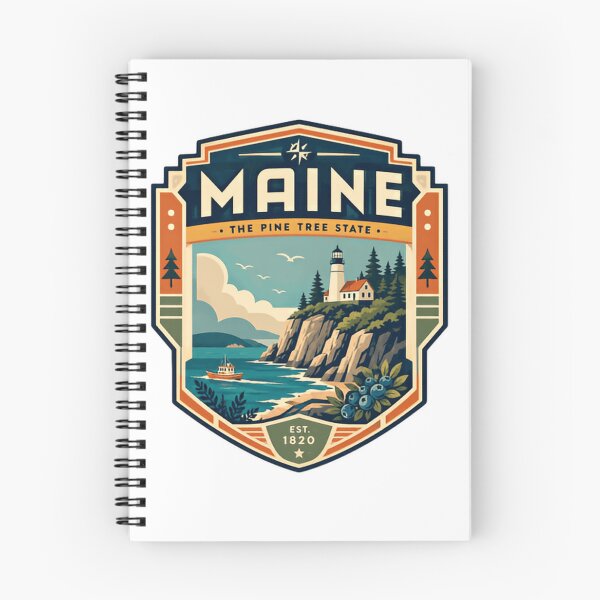 Item preview, Maine The Pine Tree State Est. 1820 New England Travel State Pride Vacation Souvenir designed and sold by Simsimah26Parks.