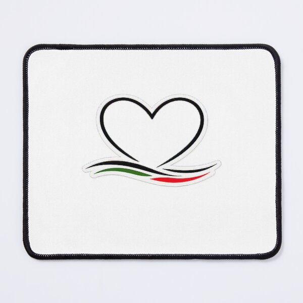 Item preview, Black and white minimal heart and red ,green and black colours designed and sold by wallartofmio.