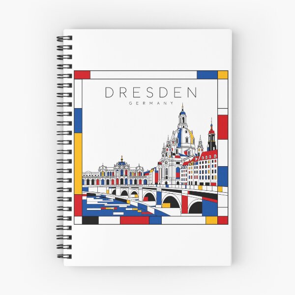 Item preview, Dresden Mondrian style poster 3D designed and sold by CMYKStudio.