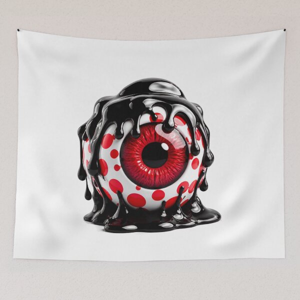 Item preview, Melting Polka Dot Eyeball Surreal Gothic Eye designed and sold by YourColorsWall.
