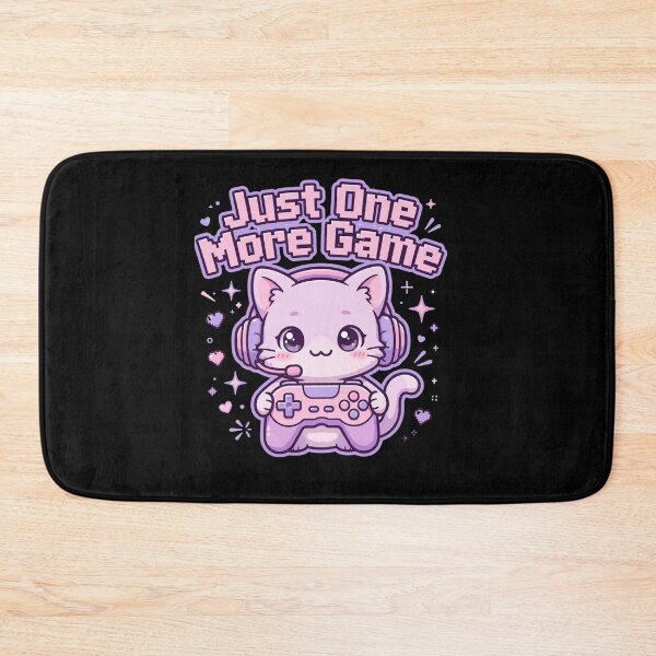 Item preview, Just One More Game - Cute Kawaii Gamer Cat with Headset designed and sold by Fulaly.