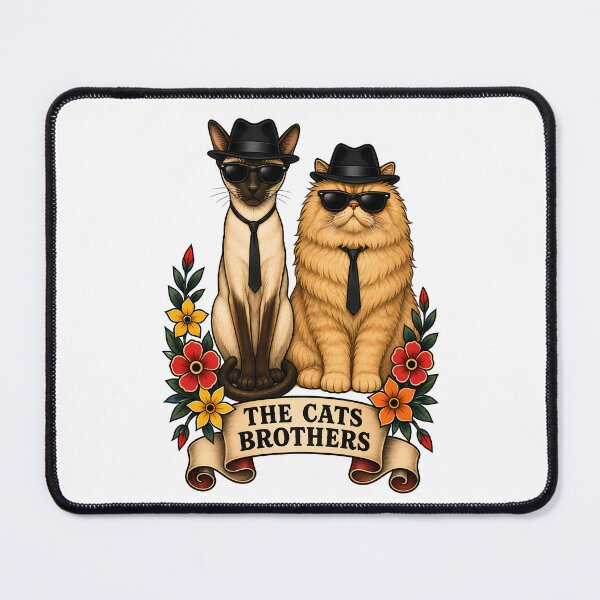 Item preview, The Cats Brothers Blues Parody Tattoo Art designed and sold by Old's Cool Cat Studio.