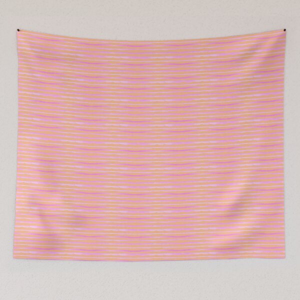 Item preview, Watercolor Pink Orange Stripe Pattern designed and sold by Zaya_art.