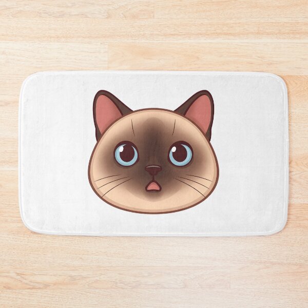 Item preview, Surprised Siamese Cat Face Sticker | Funny Wide-Eyed Cat Design designed and sold by VINTOR-.