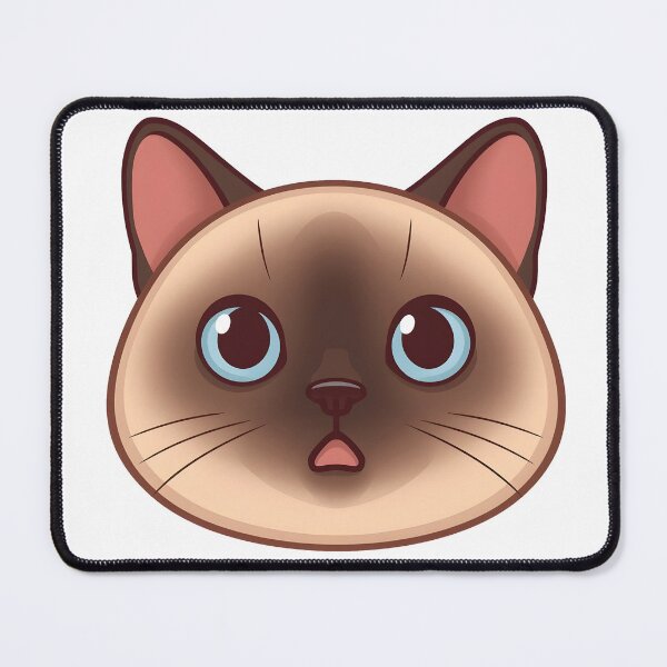 Item preview, Surprised Siamese Cat Face Sticker | Funny Wide-Eyed Cat Design designed and sold by VINTOR-.