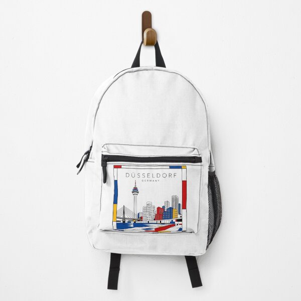 Item preview, Düsseldorf Mondrian style poster 3D designed and sold by CMYKStudio.