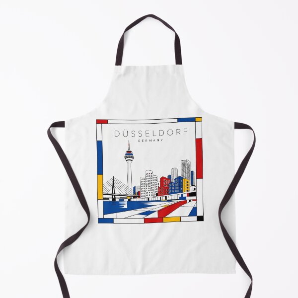 Item preview, Düsseldorf Mondrian style poster 3D designed and sold by CMYKStudio.