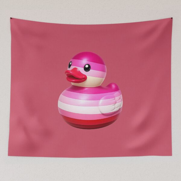 Item preview, Lesbian Pride Flag Rubber Duck designed and sold by Shirts With Pride.
