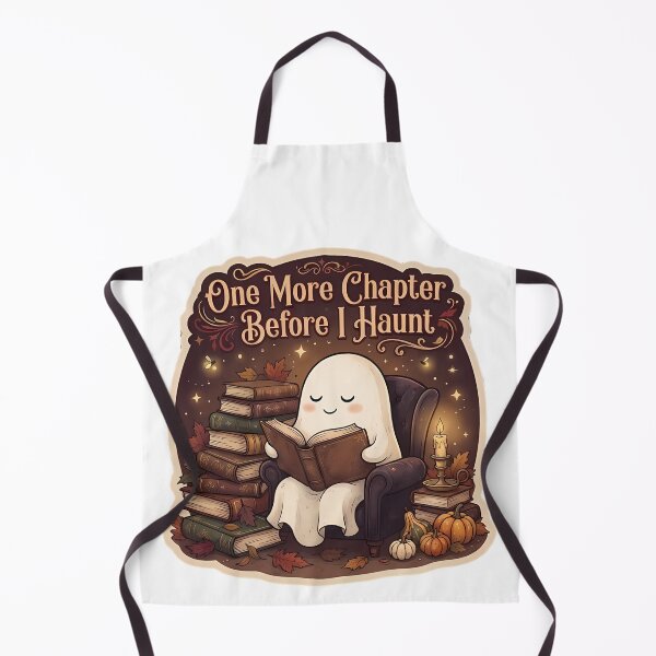 Item preview, One More Chapter Before I Haunt - Cute Reading Ghost Cozy Fall Sticker designed and sold by Lu7u.