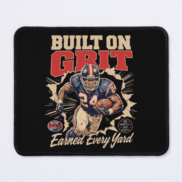 Item preview, Built On Grit Blood Sweat Discipline No Shortcuts Just Heart Earned Every Yard Football Player designed and sold by weepyzumi.