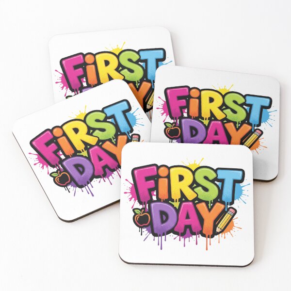 Item preview, First Day of School Graffiti Tee With Apple & Pencil — Rainbow Drip Kids Shirt | Colorful Student Shirt | Cute School Gift designed and sold by FineArtVis.