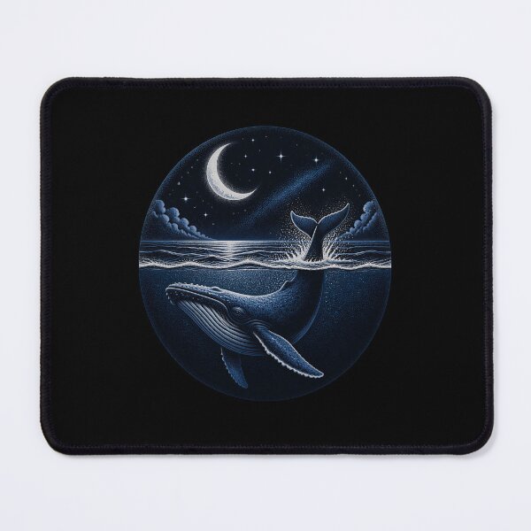 Item preview, Moby Dick Moonlit Whale - Above and Below the Waves designed and sold by Fenay Designs.