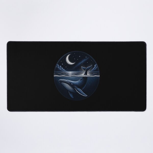 Item preview, Moby Dick Moonlit Whale - Above and Below the Waves designed and sold by Fenay Designs.