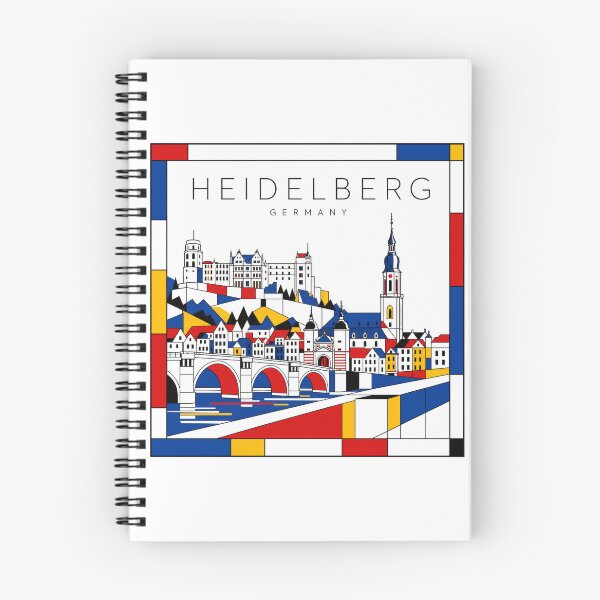 Item preview, Heidelberg Mondrian style poster 3D designed and sold by CMYKStudio.