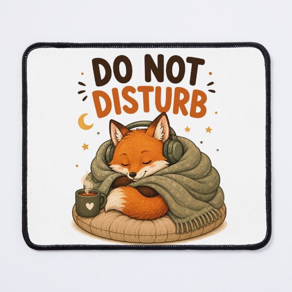 Item preview, Do Not Disturb – Cute Cozy Fox Cartoon Design designed and sold by Kiinaaa.