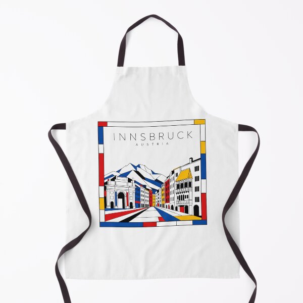 Item preview, Innsbruck Mondrian style poster 3D designed and sold by CMYKStudio.