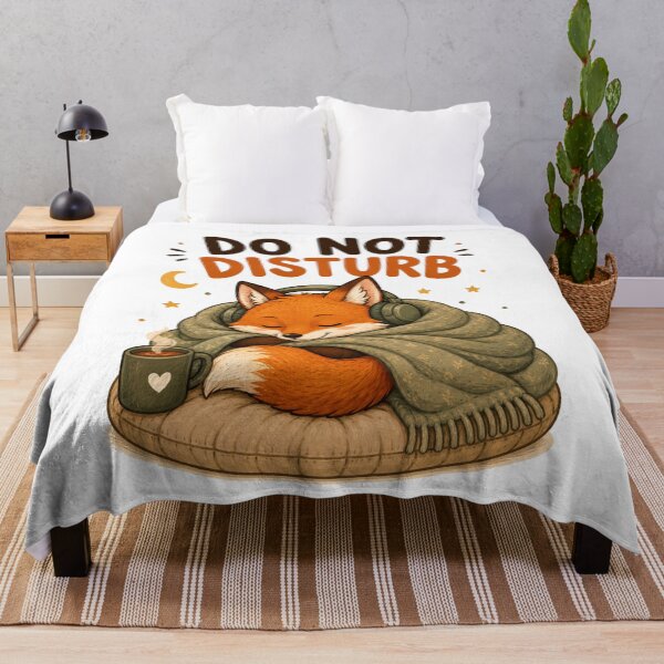 Item preview, Do Not Disturb – Cute Cozy Fox Cartoon Design designed and sold by Kiinaaa.