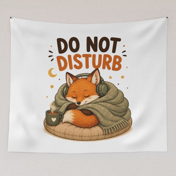 Item preview, Do Not Disturb – Cute Cozy Fox Cartoon Design designed and sold by Kiinaaa.