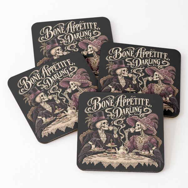 Item preview, Bone Appétit Darling  Gothic Skeleton Tea Party designed and sold by ViviArtix.