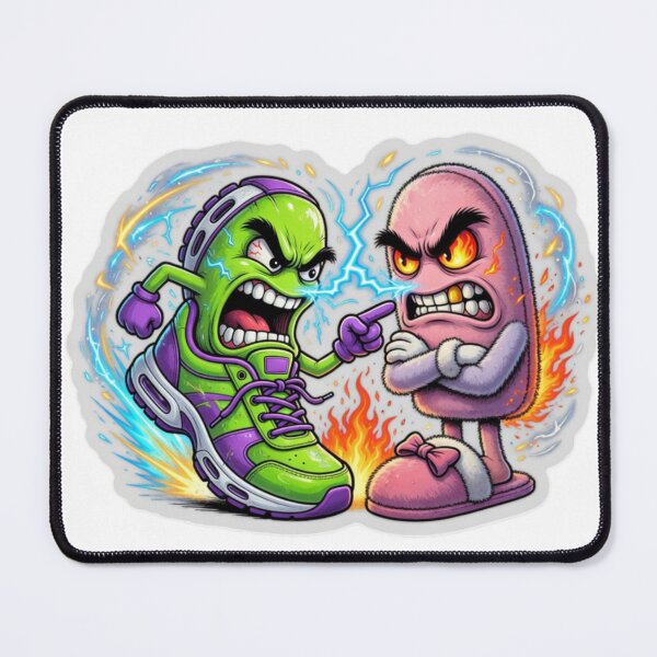 Item preview, Shoe Slipper Rivalry Funny Footwear Battle designed and sold by Imaginarium of Chaos falcon88 .