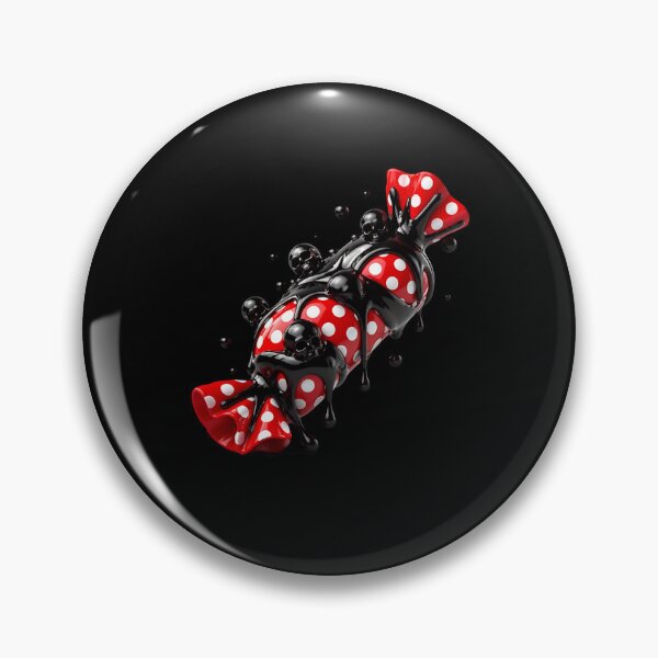Item preview, Melting Polka Dot Skull Candy Spooky Halloween Sweet designed and sold by YourColorsWall.