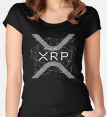 Ripple XRP Logo New Ripple Logo Cryptocurrency Women's Fitted Scoop T-Shirt