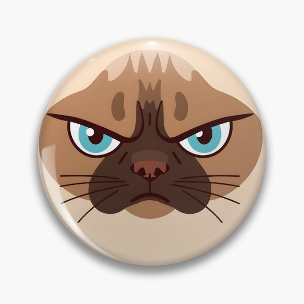Item preview, Grumpy Siamese Cat Face Sticker | Sassy Cat Lover Design designed and sold by VINTOR-.