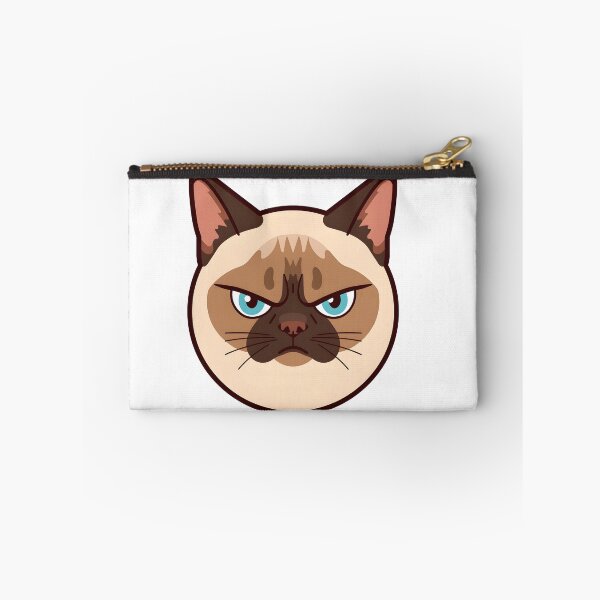 Item preview, Grumpy Siamese Cat Face Sticker | Sassy Cat Lover Design designed and sold by VINTOR-.