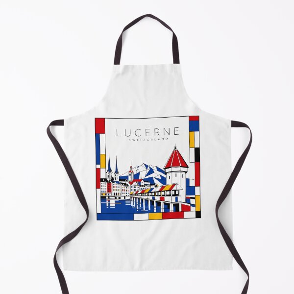 Item preview, Lucerne Mondrian style poster 3D designed and sold by CMYKStudio.