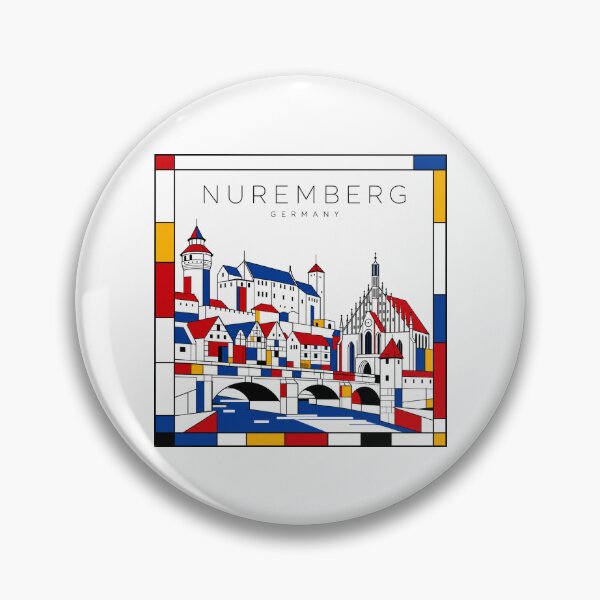 Item preview, Nuremberg Mondrian style poster 3D designed and sold by CMYKStudio.