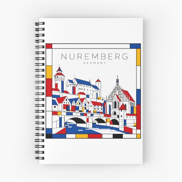 Item preview, Nuremberg Mondrian style poster 3D designed and sold by CMYKStudio.