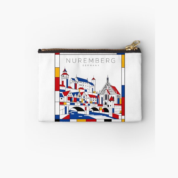 Item preview, Nuremberg Mondrian style poster 3D designed and sold by CMYKStudio.