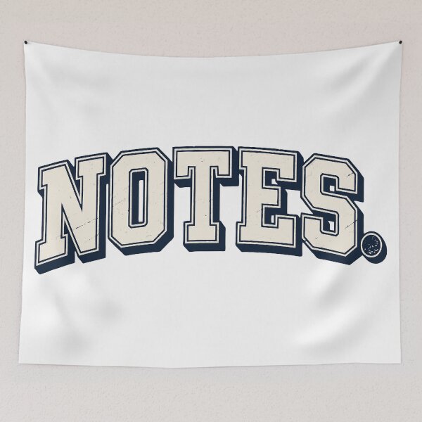 Item preview, NOTES Minimalist College Student Study Typography designed and sold by Sunday.Supply.