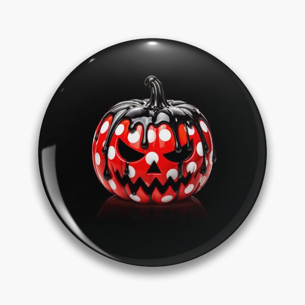 Item preview, Melting Polka Dot Jack O Lantern Spooky Pumpkin designed and sold by YourColorsWall.
