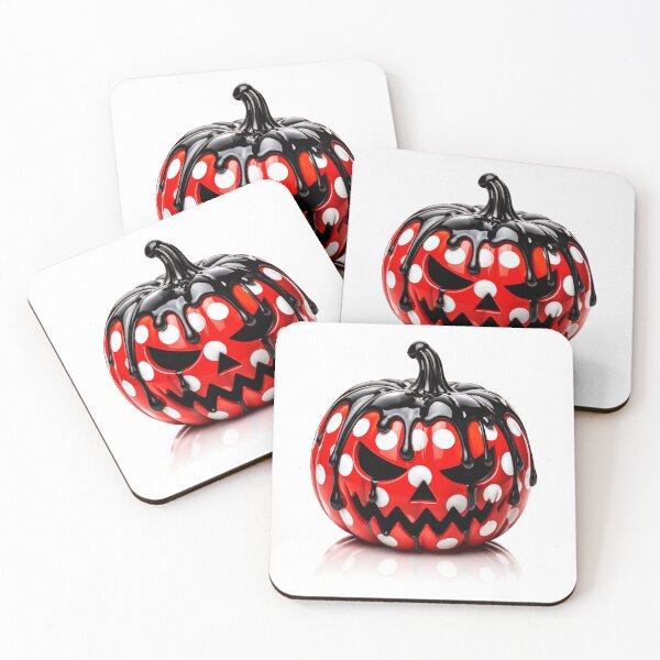 Item preview, Melting Polka Dot Jack O Lantern Spooky Pumpkin designed and sold by YourColorsWall.