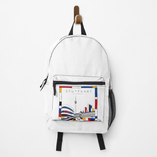 Item preview, Stuttgart Mondrian style poster 3D designed and sold by CMYKStudio.