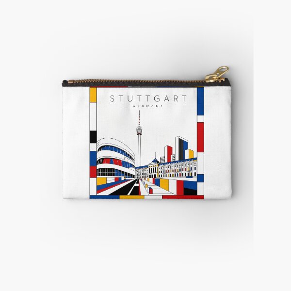 Item preview, Stuttgart Mondrian style poster 3D designed and sold by CMYKStudio.