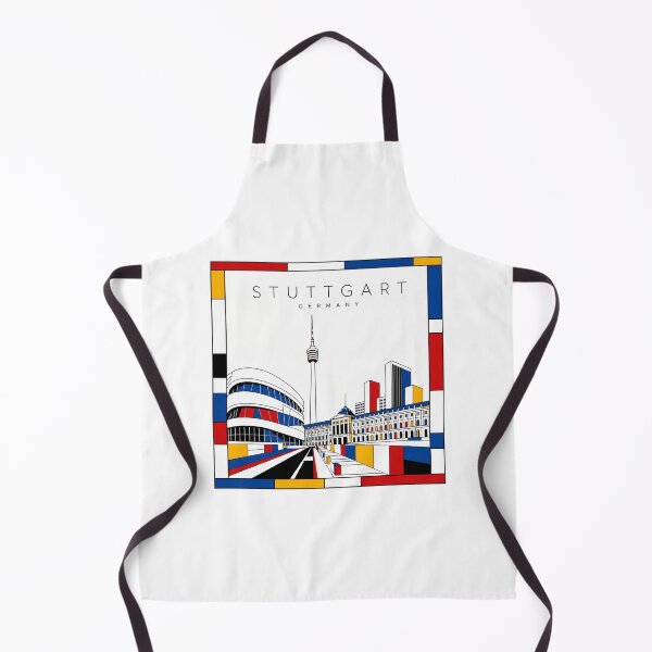 Item preview, Stuttgart Mondrian style poster 3D designed and sold by CMYKStudio.