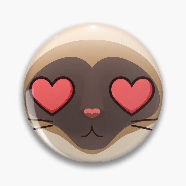Item preview, Heart Eyes Siamese Cat Face Sticker | Cute Cat Lover Valentine Design designed and sold by VINTOR-.
