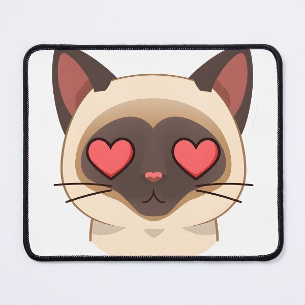 Item preview, Heart Eyes Siamese Cat Face Sticker | Cute Cat Lover Valentine Design designed and sold by VINTOR-.