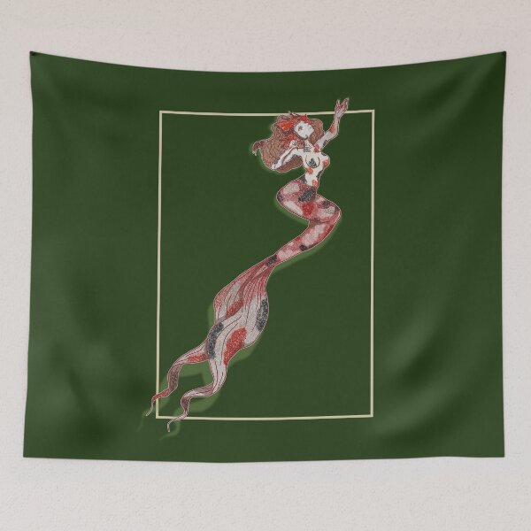 Item preview, A koi mermaid swimming gracefully designed and sold by wakbu.png.