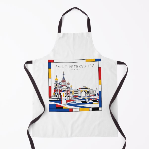 Item preview, Saint Petersburg Mondrian style poster 3D designed and sold by CMYKStudio.
