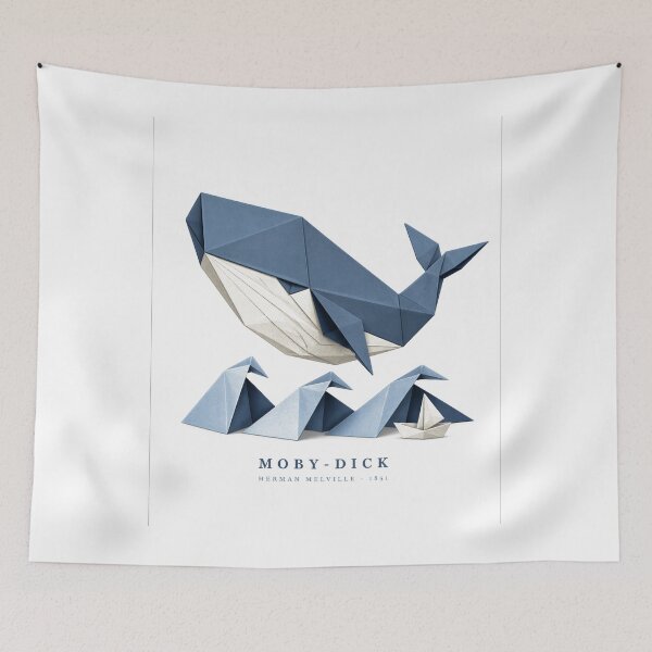 Item preview, Moby Dick Origami Whale - Folded Ocean Adventure designed and sold by Fenay Designs.
