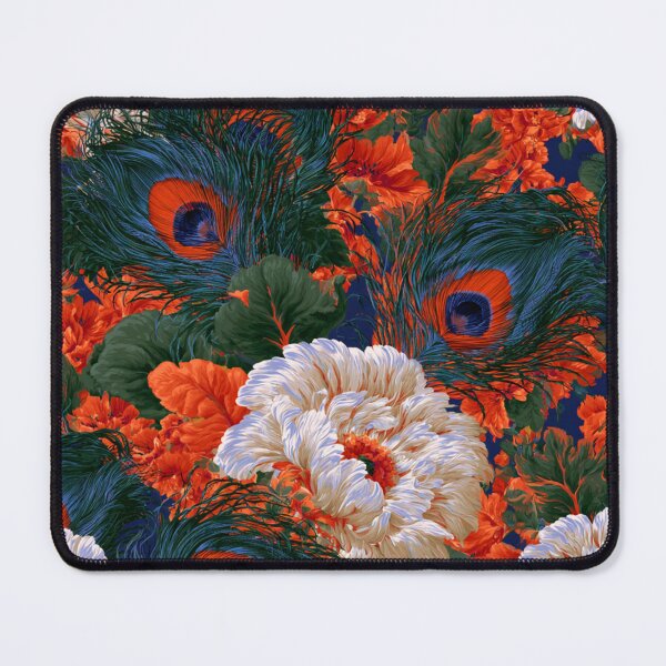 Item preview, Stunning colorful peacock floral feather designed and sold by dcrc.