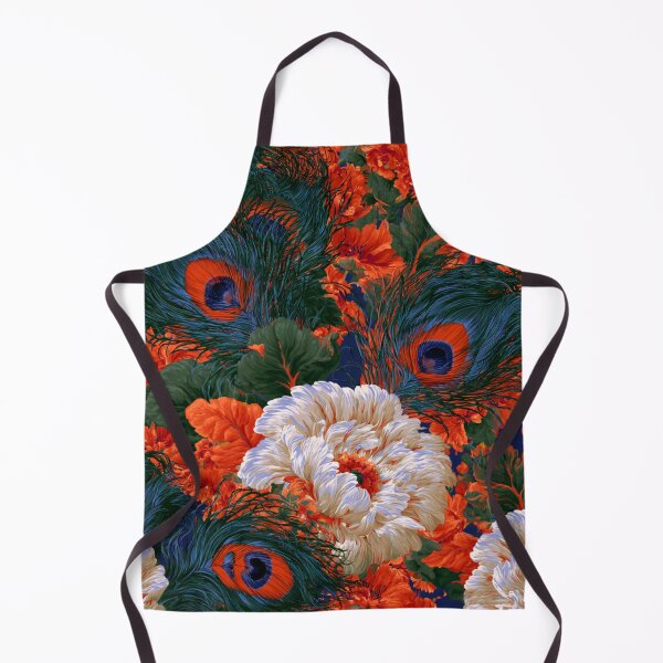 Aperçu de l'œuvre Superbe plume florale de paon aux couleurs chatoyantes créée et vendue par dcrc.