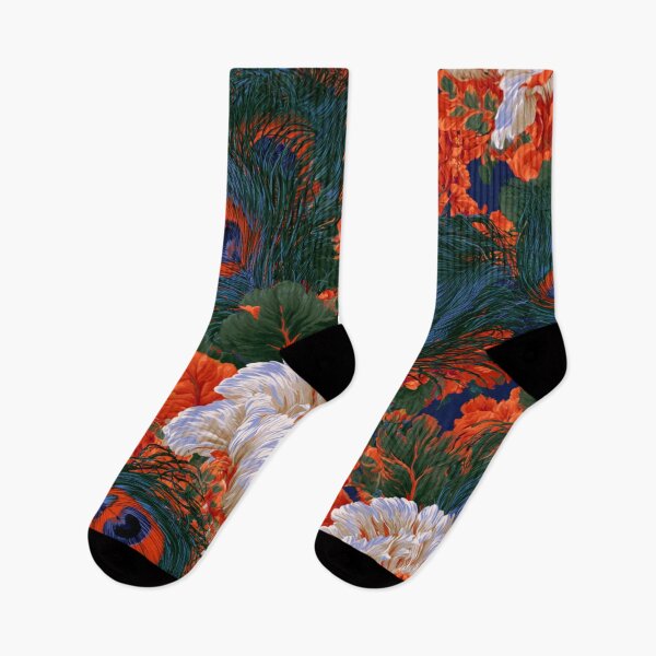 Item preview, Stunning colorful peacock floral feather designed and sold by dcrc.