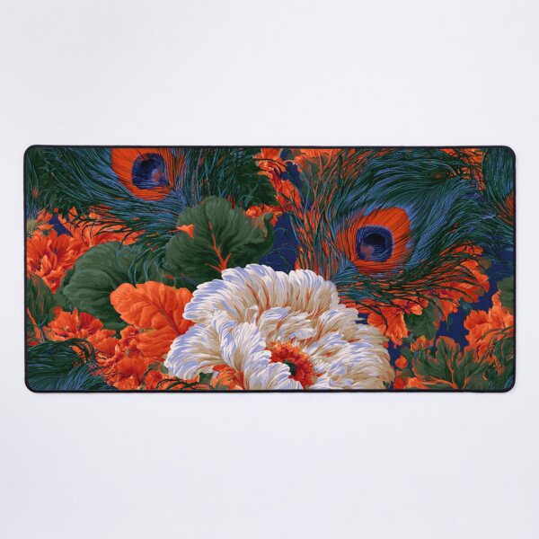 Item preview, Stunning colorful peacock floral feather designed and sold by dcrc.