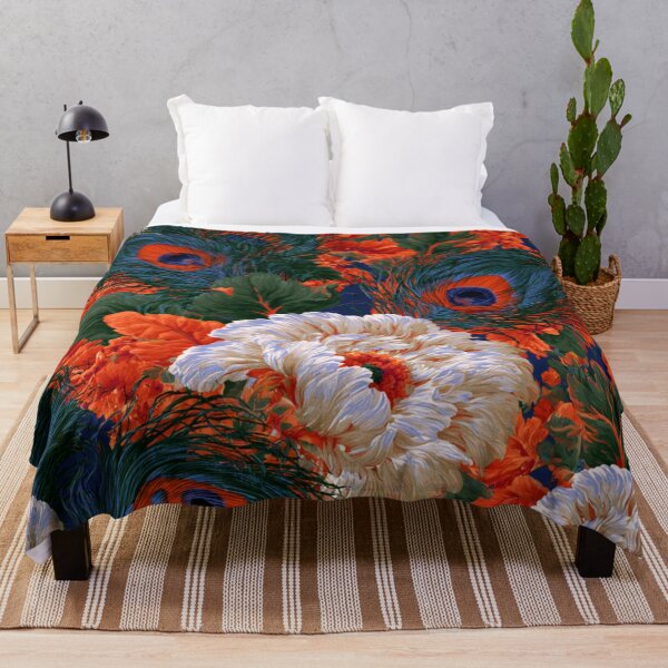 Item preview, Stunning colorful peacock floral feather designed and sold by dcrc.
